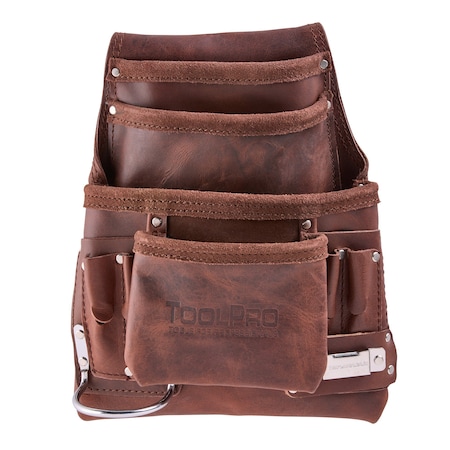 Toolpro Oil Tanned Top Grain 10 PocketNail Bag TP70923